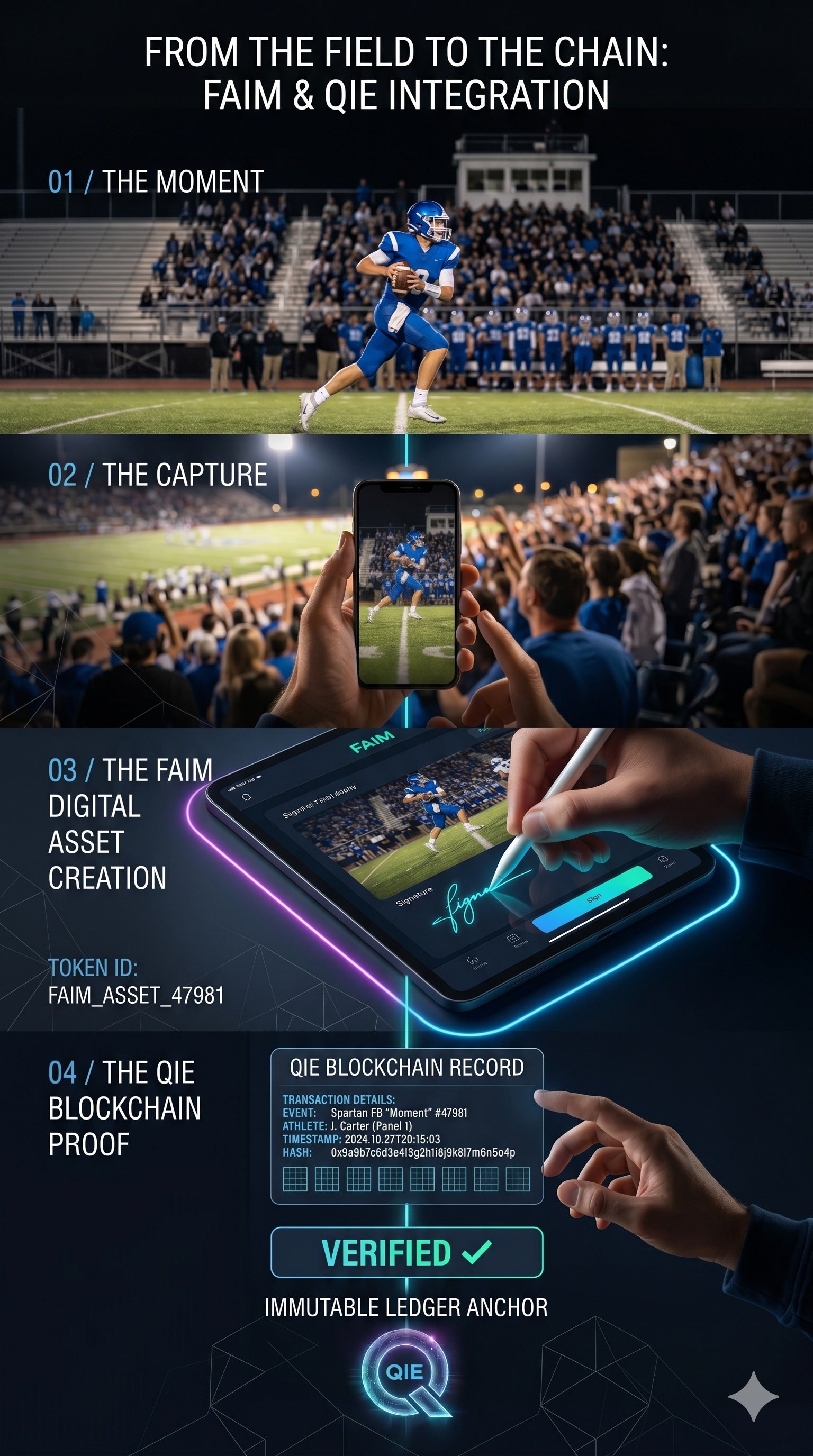 Big Fish, Growing Pond: Why FAIM is Aligning with the QIE Blockchain to Revolutionize High School Sports Memorabilia